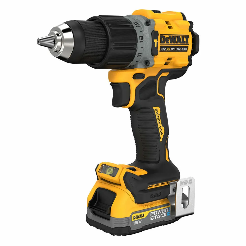 Dewalt DCK2050E2T 18V XR Brushless Combi Drill & Impact Driver With Powerstack Batteries Charger