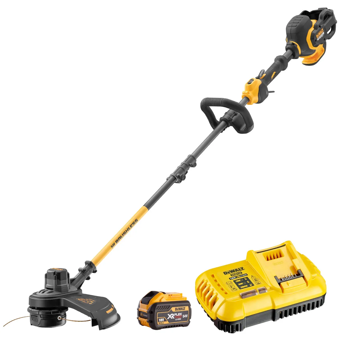 Dewalt DCM5713X1 54V Flexvolt Split Shaft String Trimmer with 1 x 9.0Ah Battery