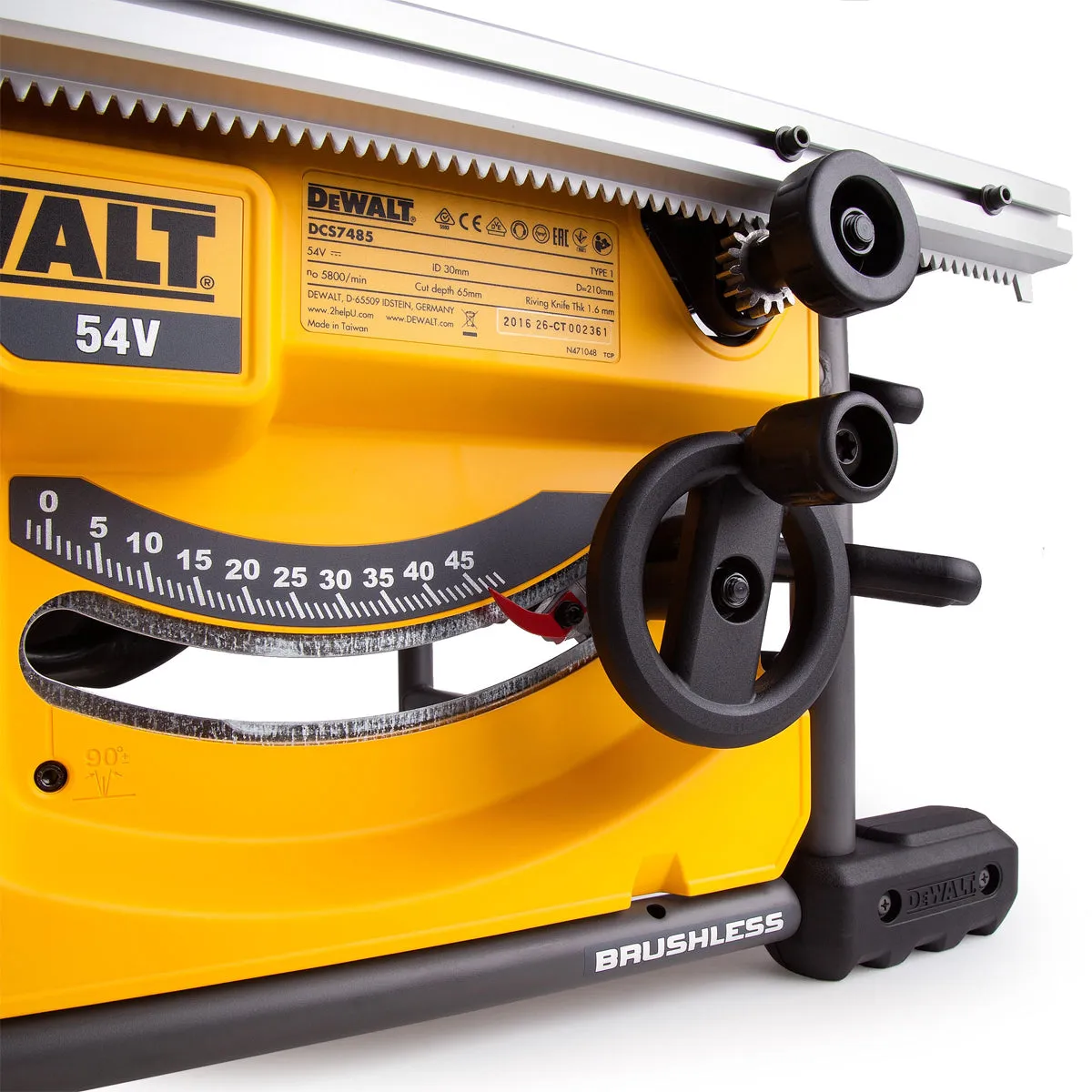 Dewalt DCS7485T2 54V Flexvolt 210mm Table Saw with 2 x 6.0Ah Batteries & Charger