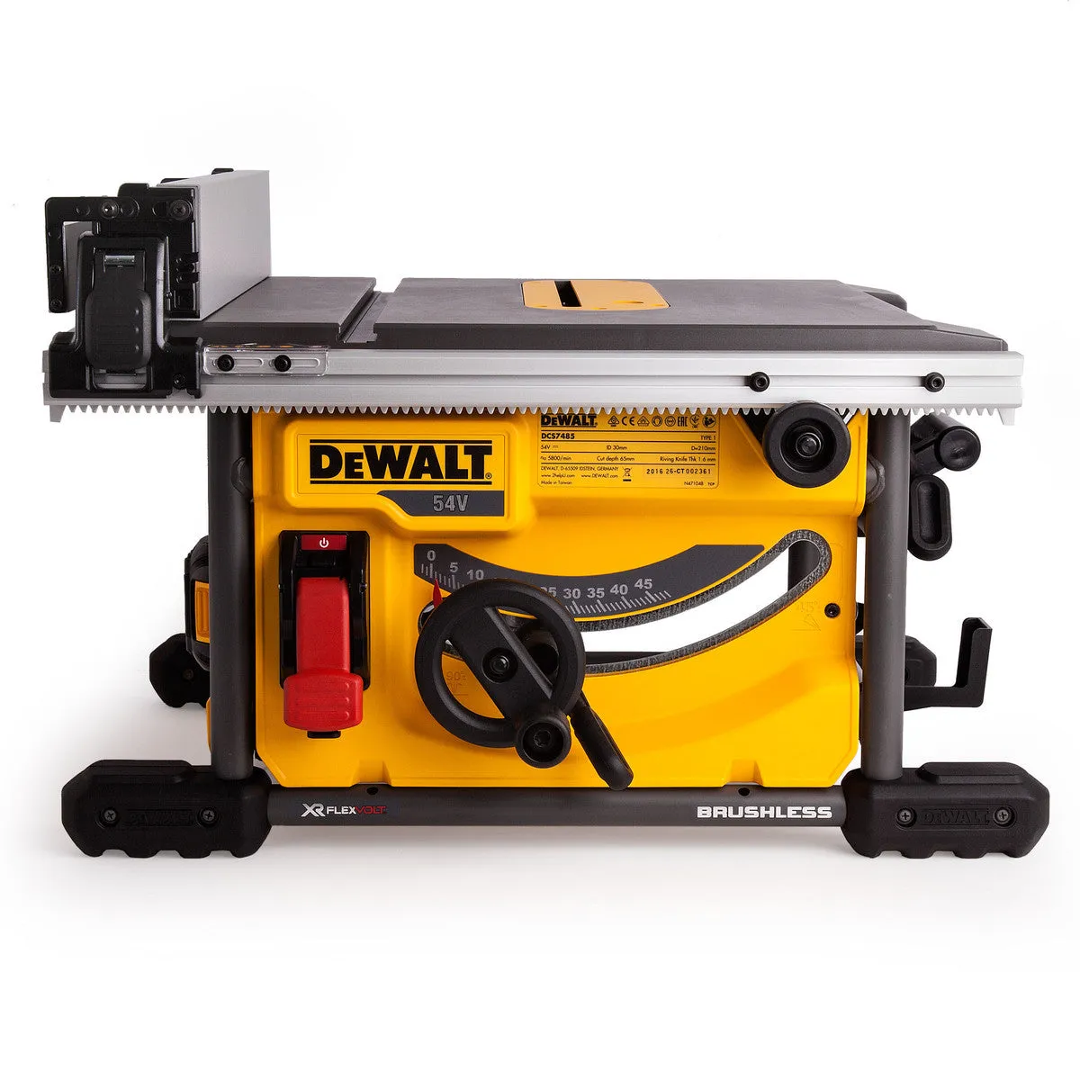 Dewalt DCS7485T2 54V Flexvolt 210mm Table Saw with 2 x 6.0Ah Batteries & Charger