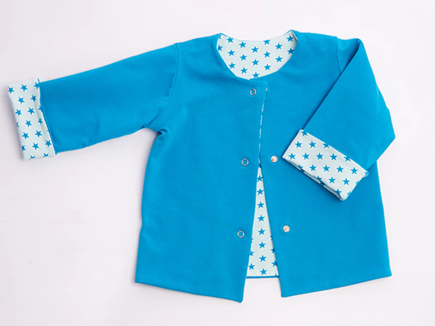 Easy Baby and Kids Jacket Sewing Pattern for Boy   Girl lined and reversible FLAVIO. Unisex, for Babies and Children newborn up to 3 years