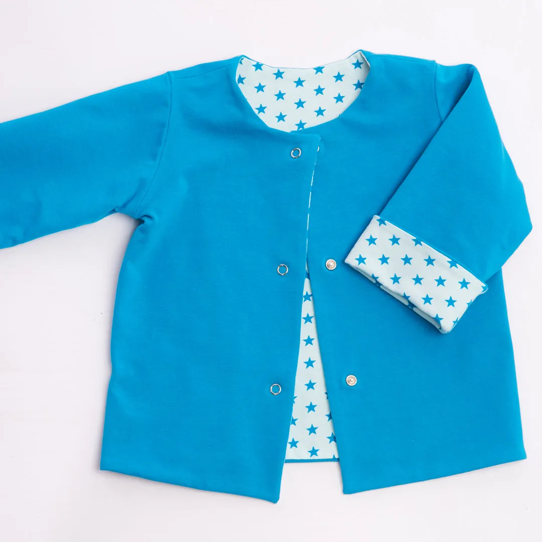 Easy Baby and Kids Jacket Sewing Pattern for Boy   Girl lined and reversible FLAVIO. Unisex, for Babies and Children newborn up to 3 years