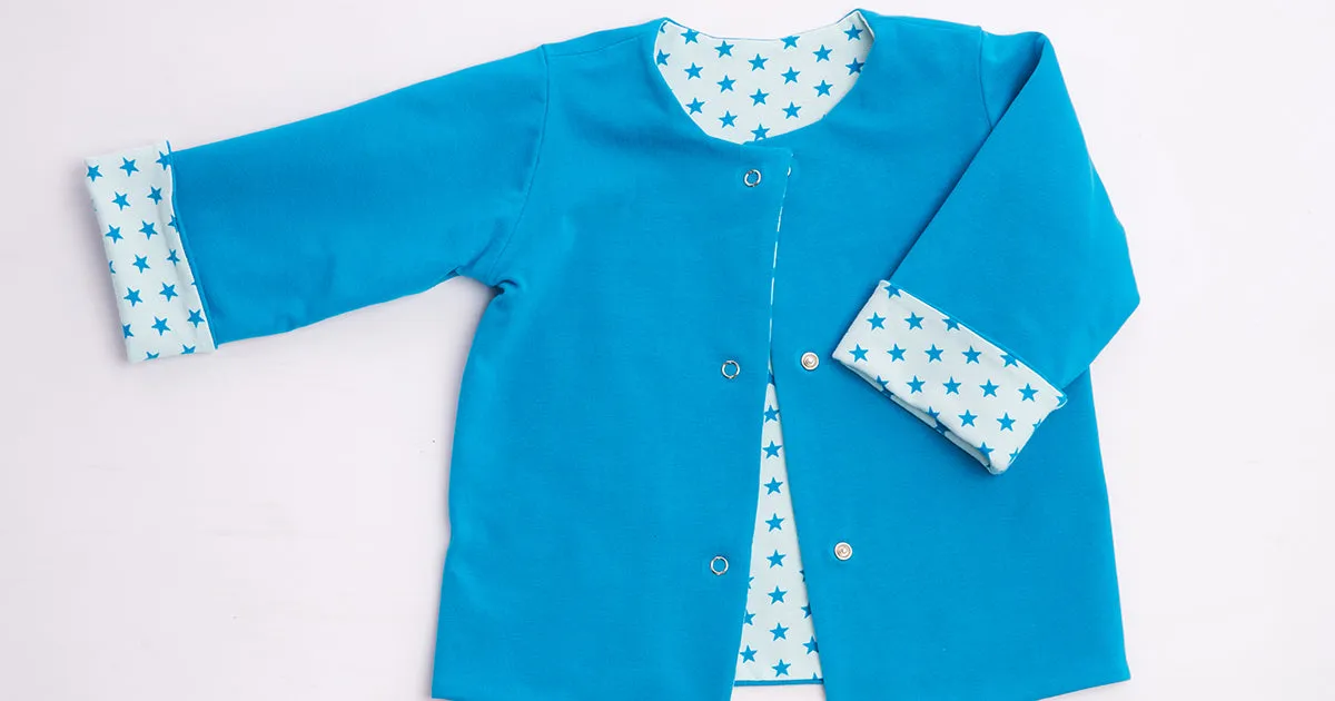 Easy Baby and Kids Jacket Sewing Pattern for Boy   Girl lined and reversible FLAVIO. Unisex, for Babies and Children newborn up to 3 years