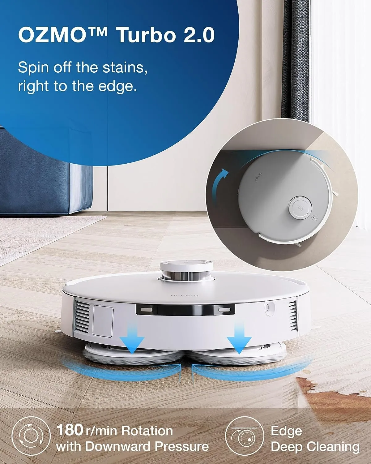 ECOVACS DEEBOT T20 Omni 2-in-1 Flagship Robotic Vacuum Cleaner, 2023 New Launch, Most Powerful Suction Ever 6000 Pa, All-in-One Omni Station, Advanced AIVI 3D and TrueMapping 2.0 Technology