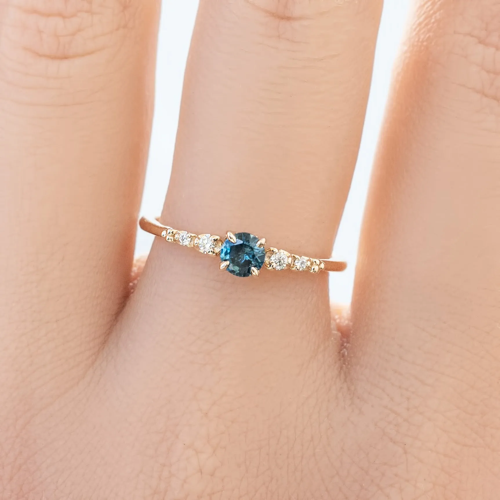 Estel Luxe Ring 0.40ct Montana Sapphire 14K Gold