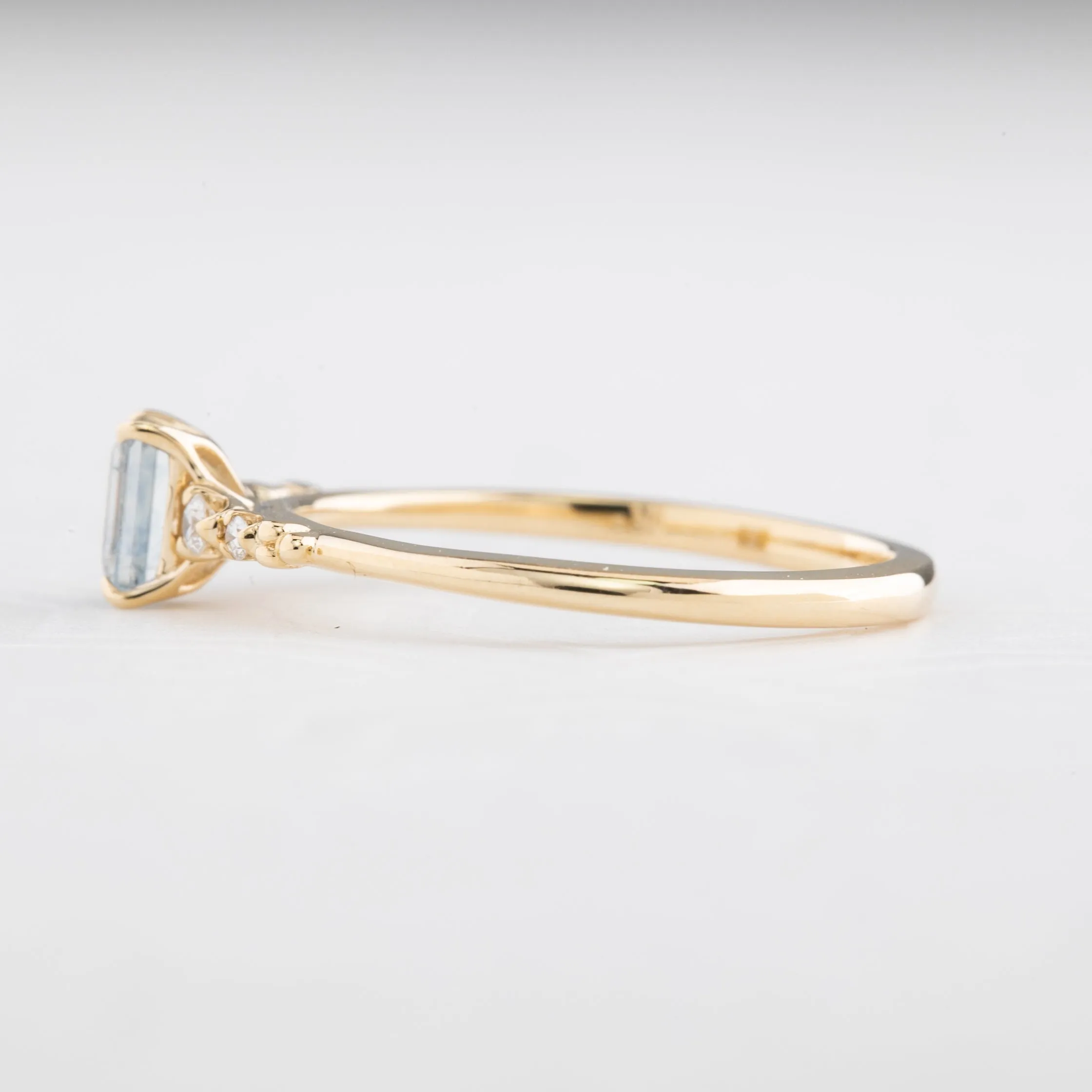 Estel Luxe Ring 0.45ct Blue Montana Sapphire, 14k Yellow Gold