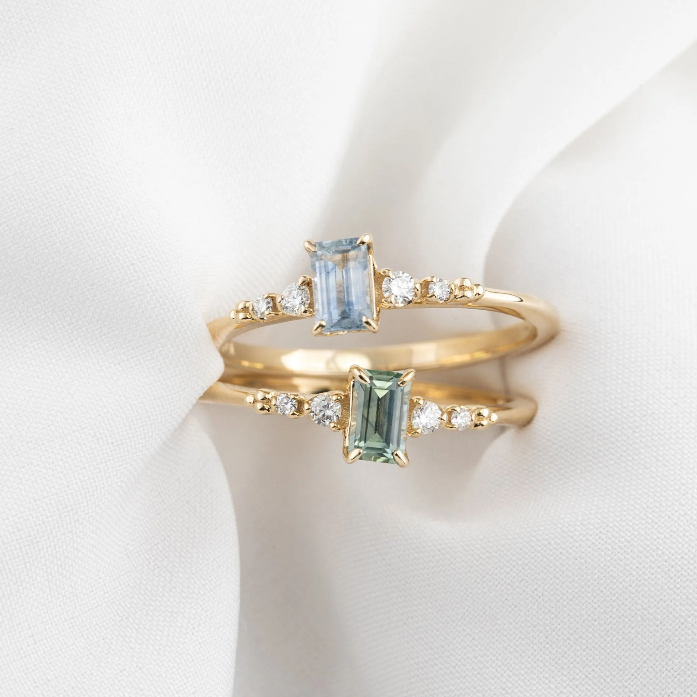 Estel Luxe Ring 0.45ct Blue Montana Sapphire, 14k Yellow Gold