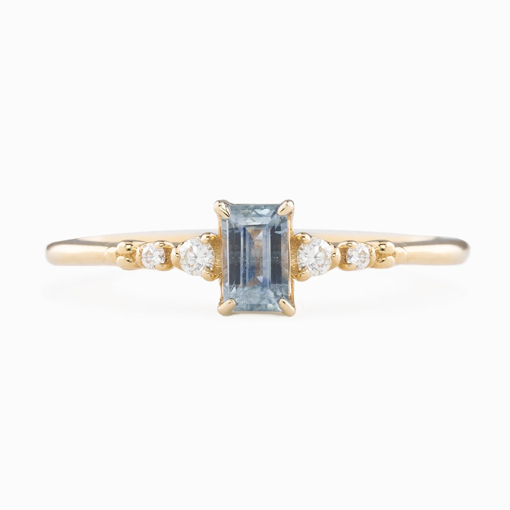 Estel Luxe Ring 0.45ct Blue Montana Sapphire, 14k Yellow Gold