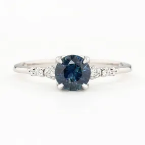 Estel Luxe Ring 0.87ct Blue Montana Sapphire, 14k White Gold (One of a kind)