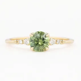 Estel Luxe Ring 0.93ct Yellow Green Montana Sapphire, 14K Yellow Gold (One of a kind)