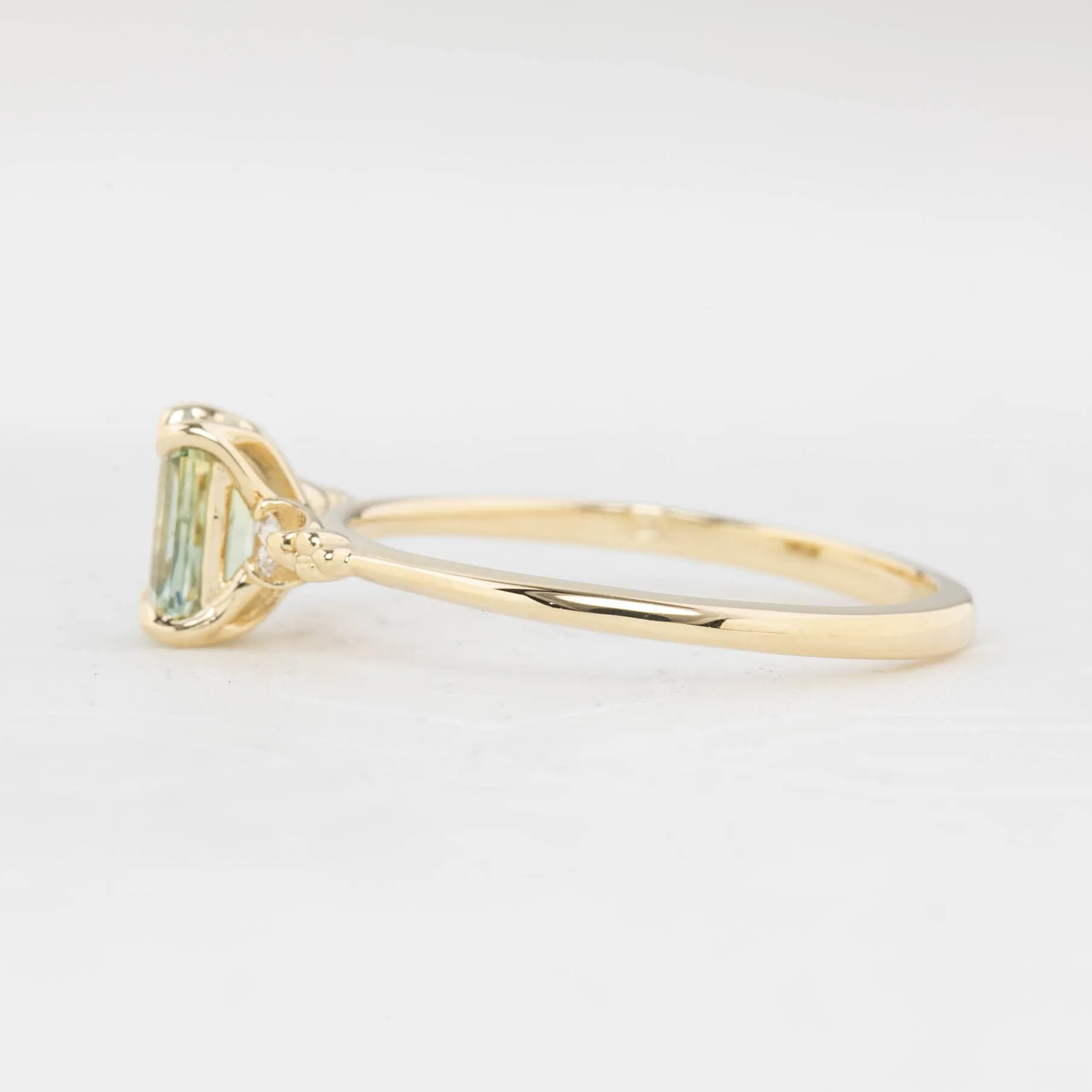 Estel Ring - 0.87ct Light Green Montana Sapphire (One of a kind)