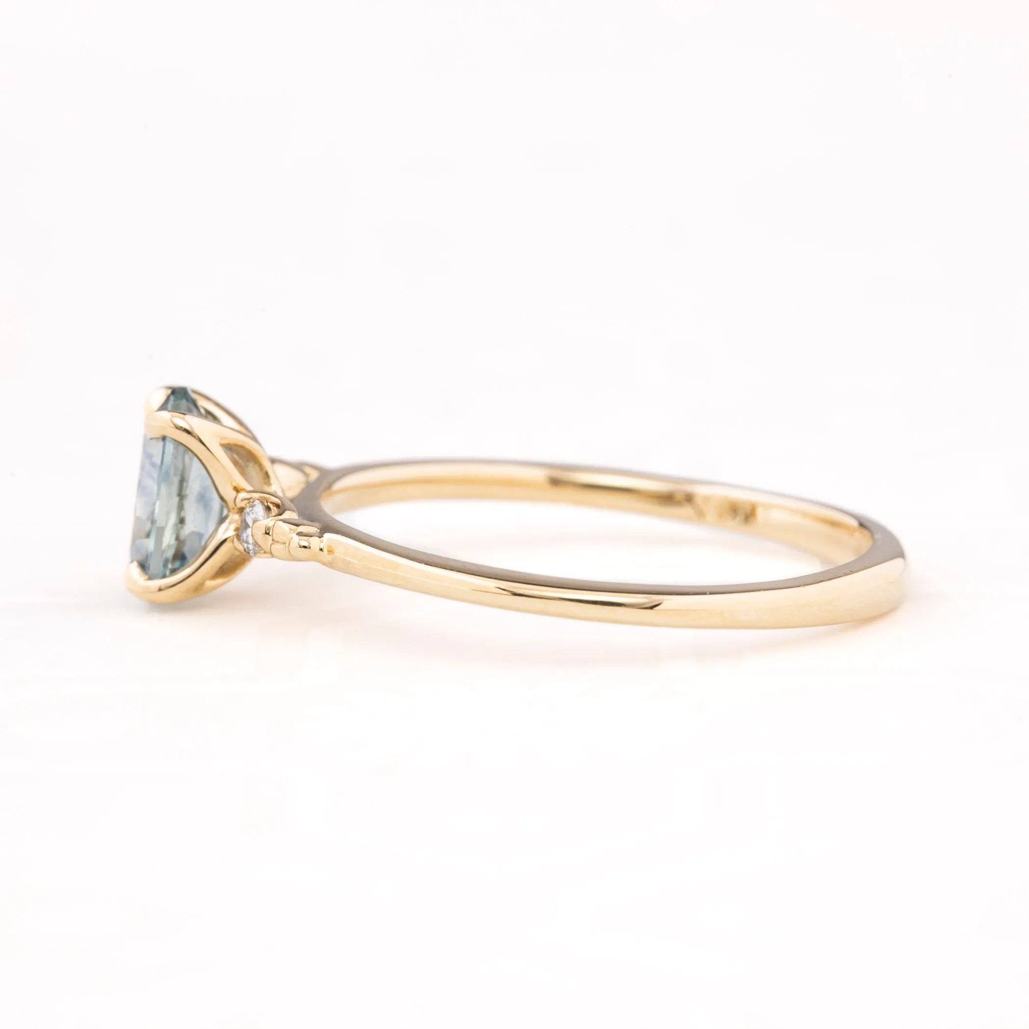 Estel Ring 0.93ct Light Blue Montana Sapphire, 14k Yellow Gold (One of a kind)