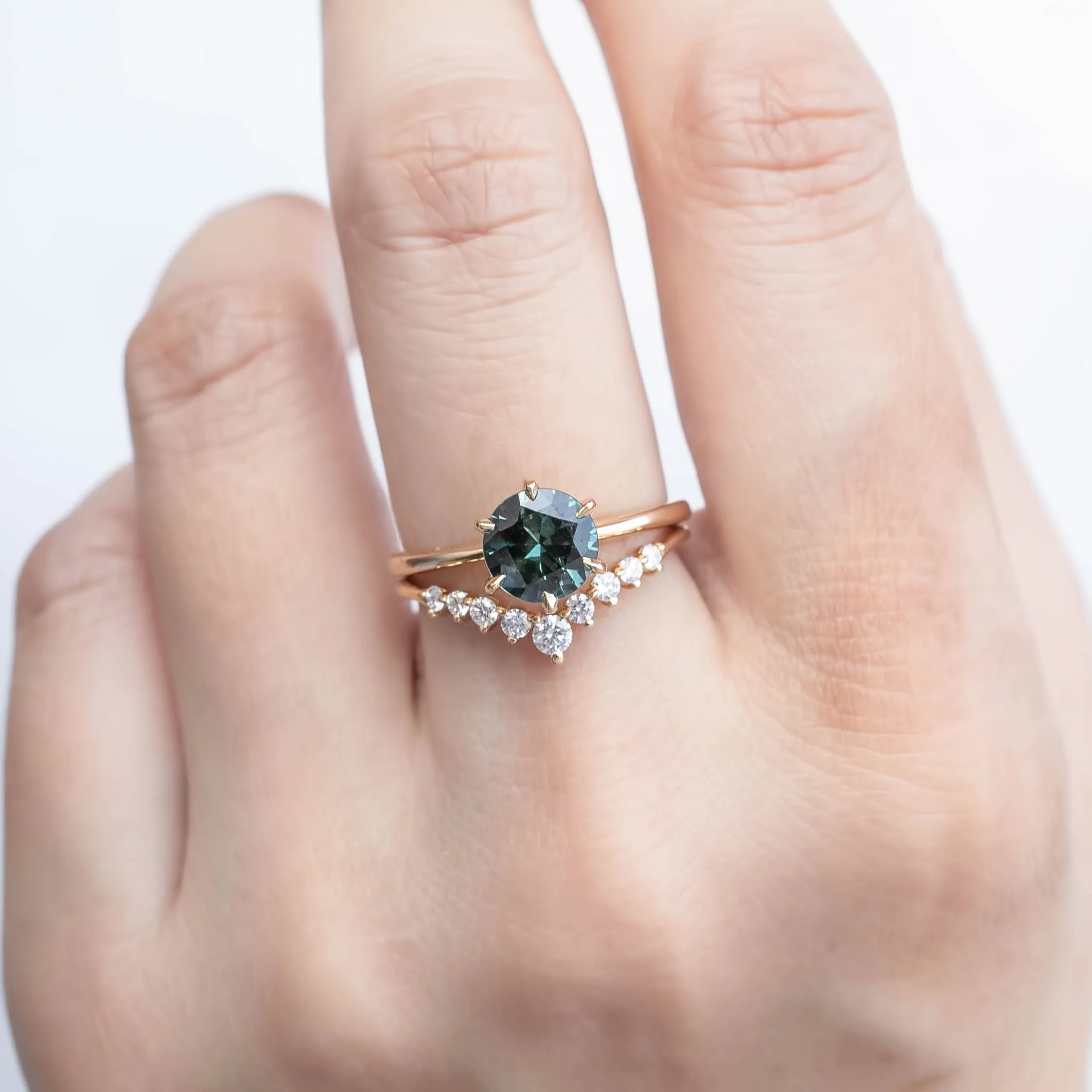 Floryn Ring - 1.52ct Green Unheated Queensland Sapphire (One of a kind)