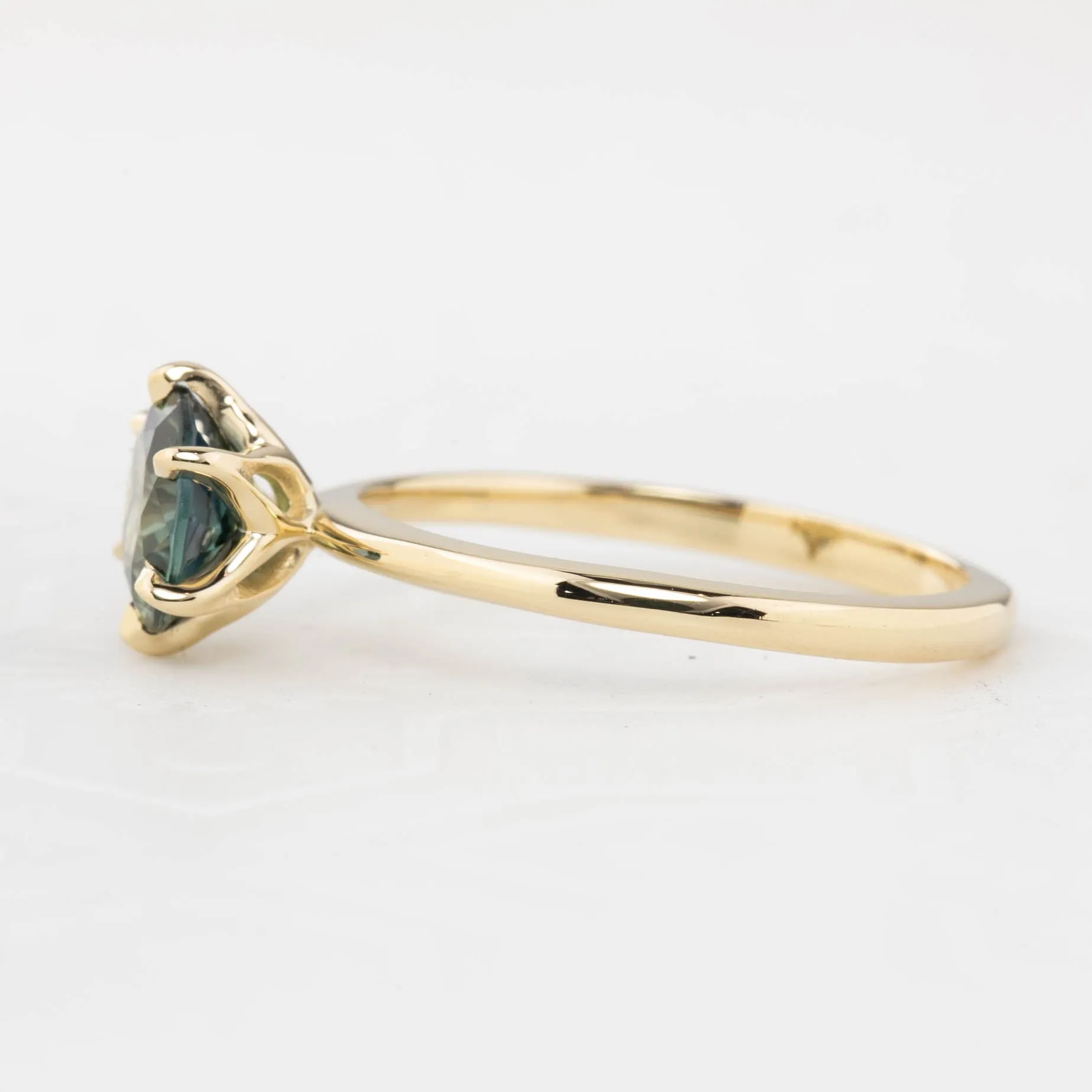 Floryn Ring - 1.52ct Green Unheated Queensland Sapphire (One of a kind)