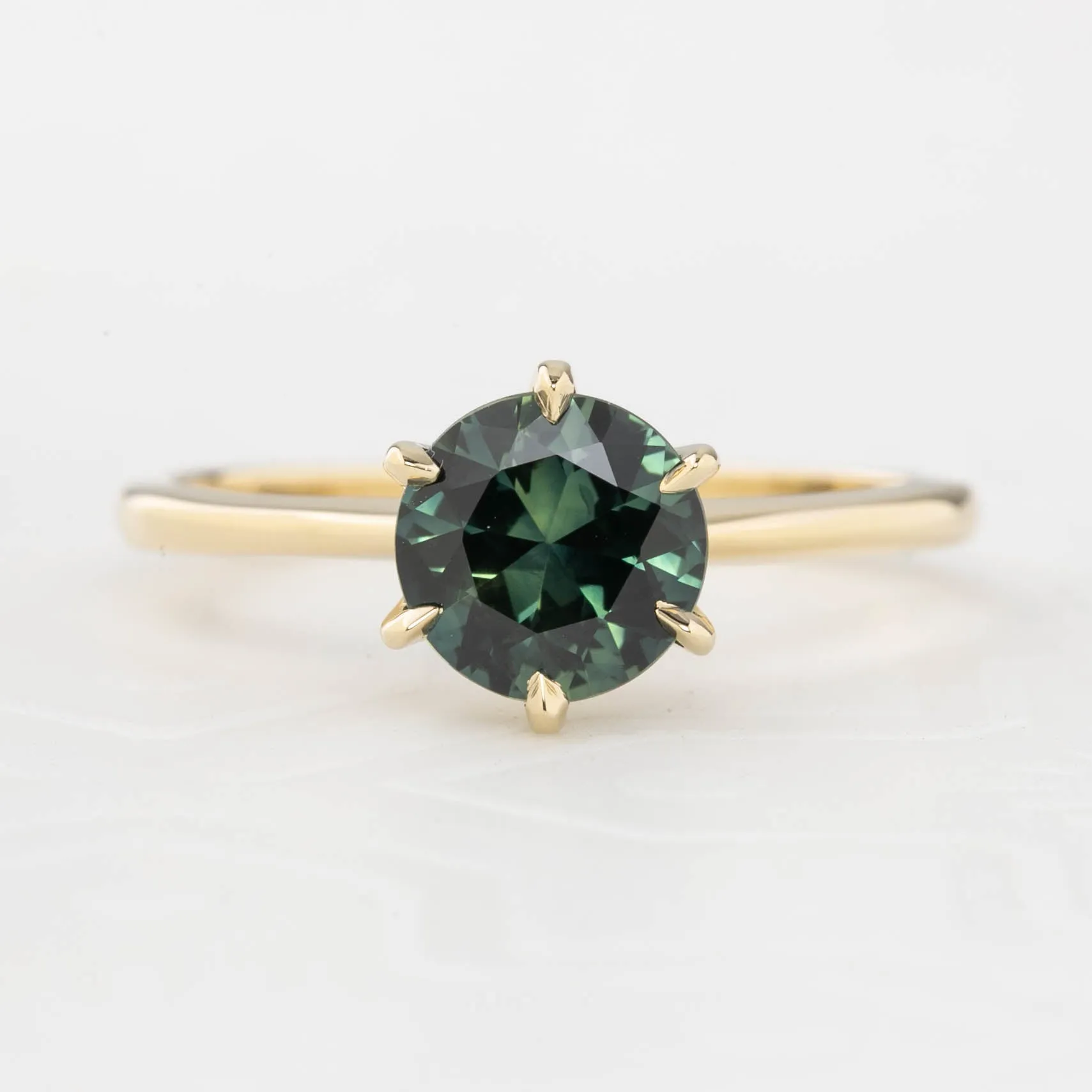 Floryn Ring - 1.52ct Green Unheated Queensland Sapphire (One of a kind)