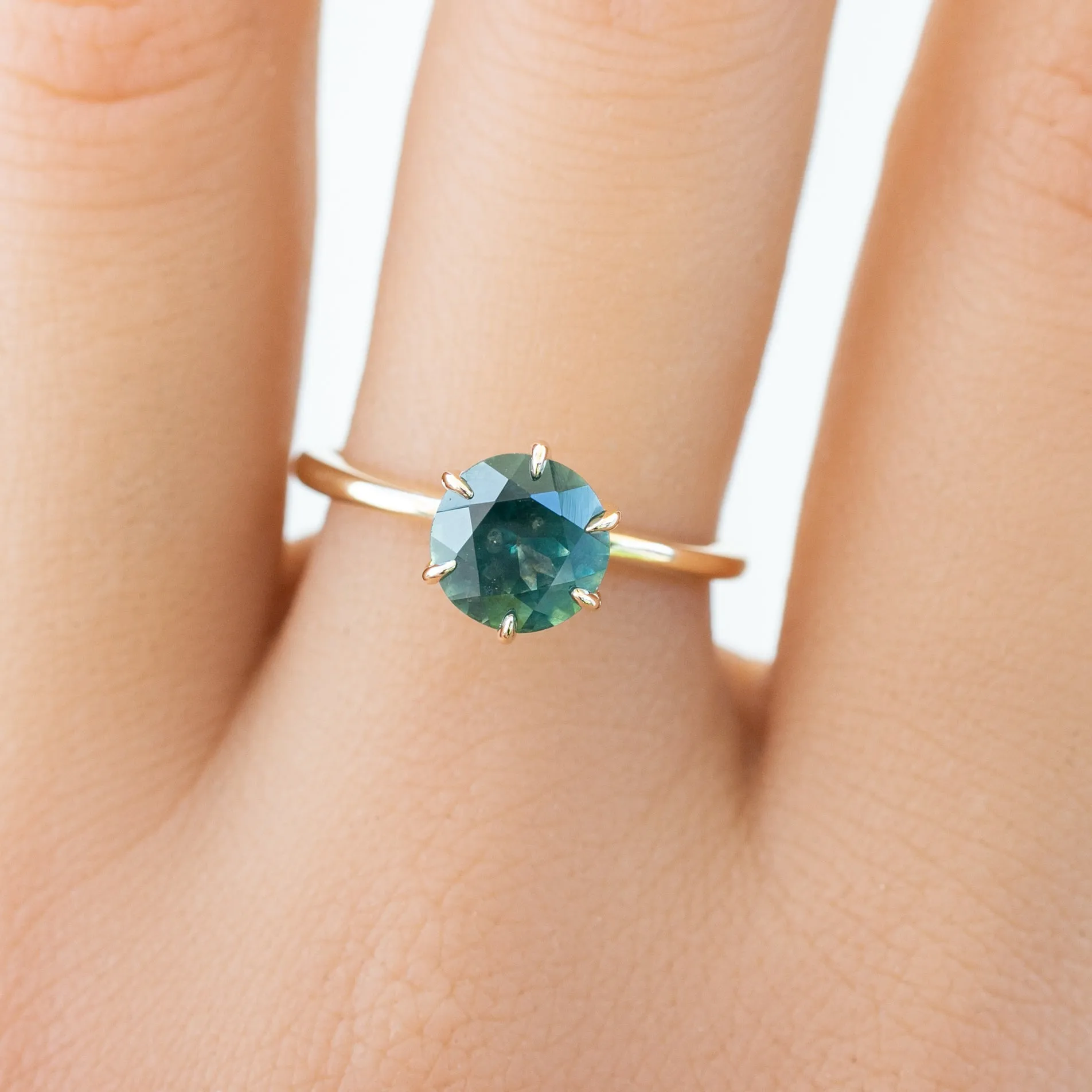 Floryn Ring 1.58ct Green Montana Sapphire, 14k Yellow Gold (One of a kind)