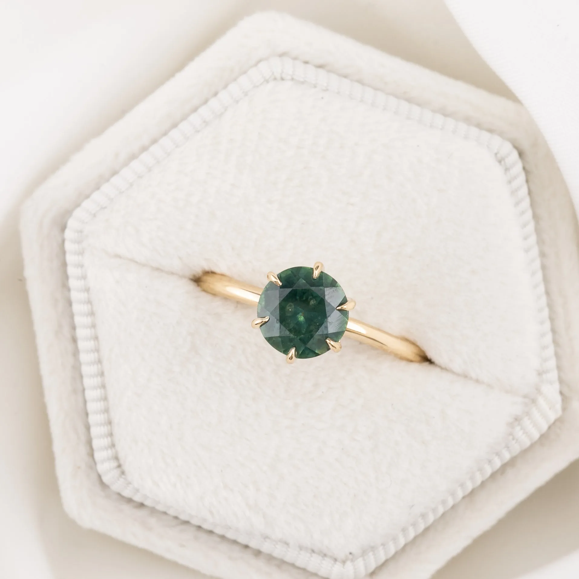 Floryn Ring 1.58ct Green Montana Sapphire, 14k Yellow Gold (One of a kind)