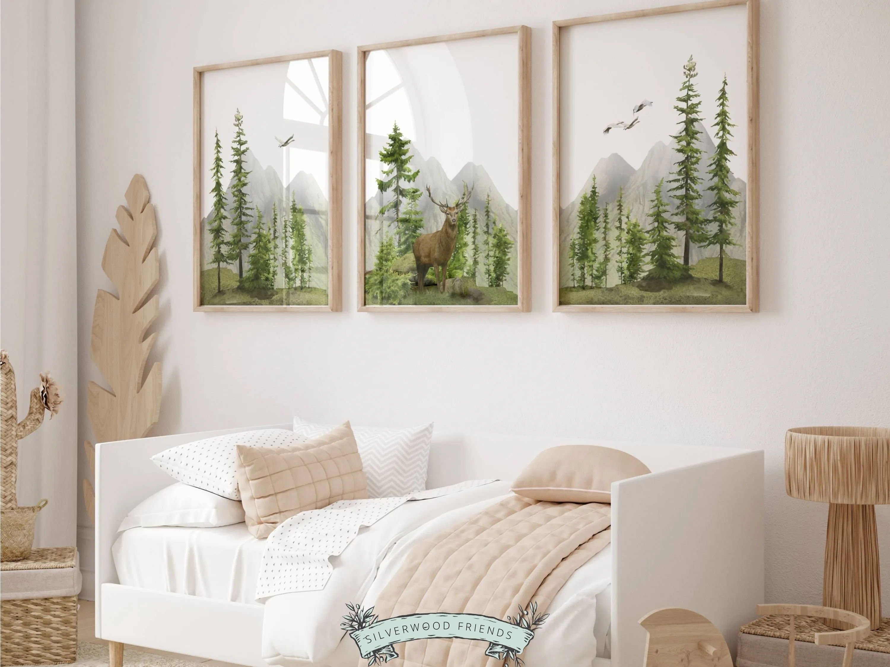 Forest Deer Print Set