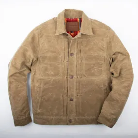 Freenote Cloth - Riders Jacket Waxed Canvas Tumbleweed Red Interior