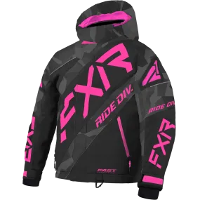 FXR CX Youth Jacket Char Camo/Black/Electric Pink