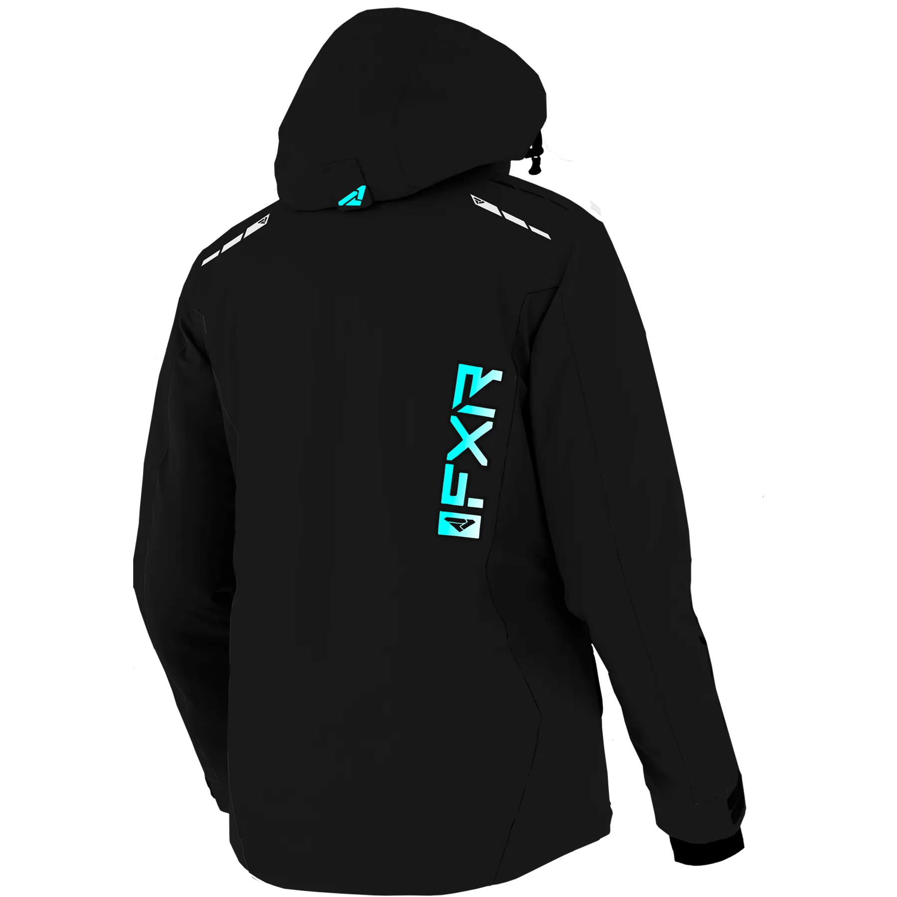 FXR Evo FX Womens Jacket Black/Sky Blue/White Fade