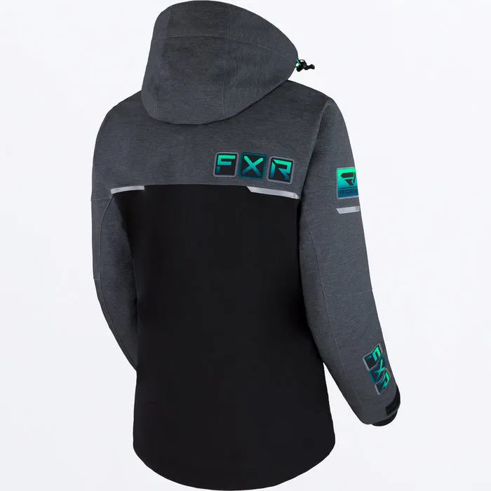 FXR Women's Maverick Jacket Black/Mid Grey Heather/Mint Fade