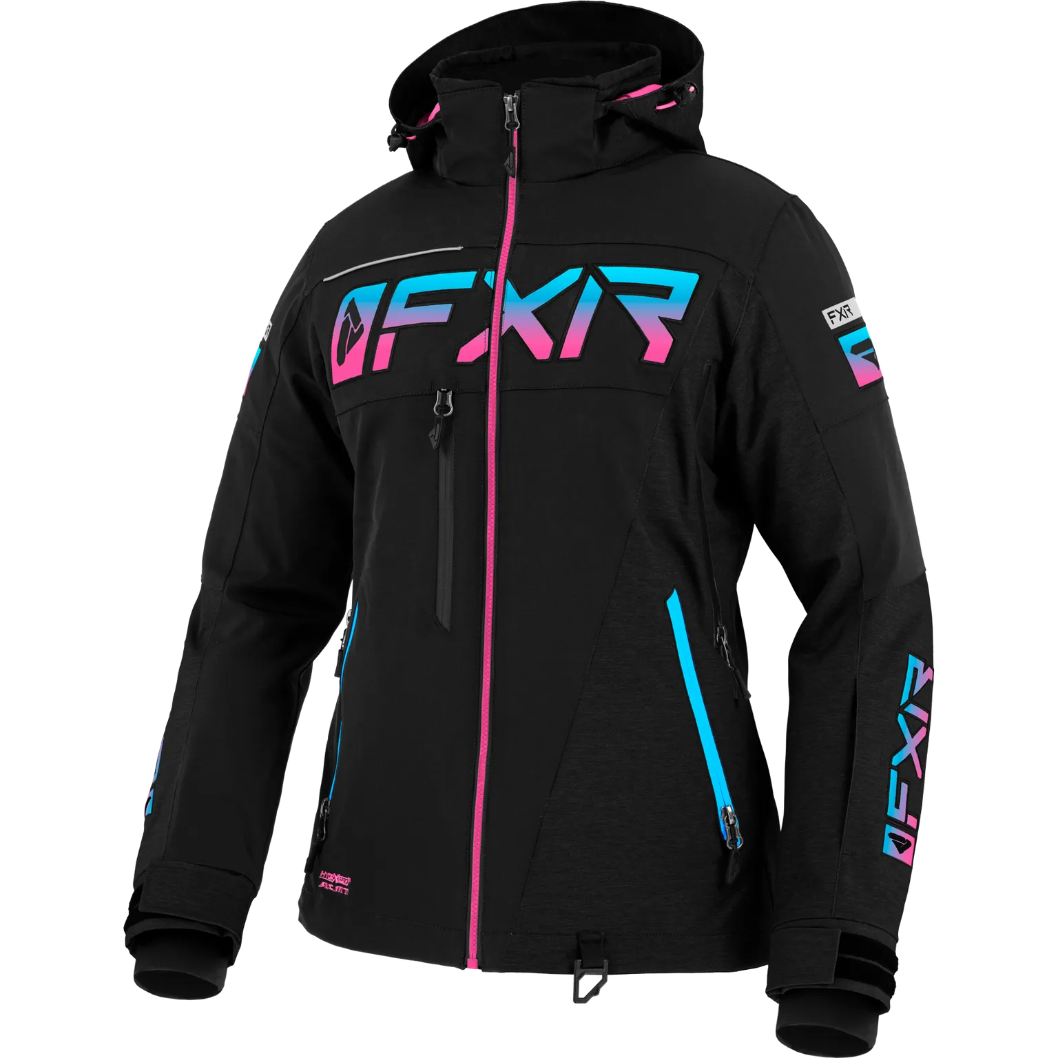 FXR Women's Ranger Jacket Black/Sky Blue/Electric Pink Fade