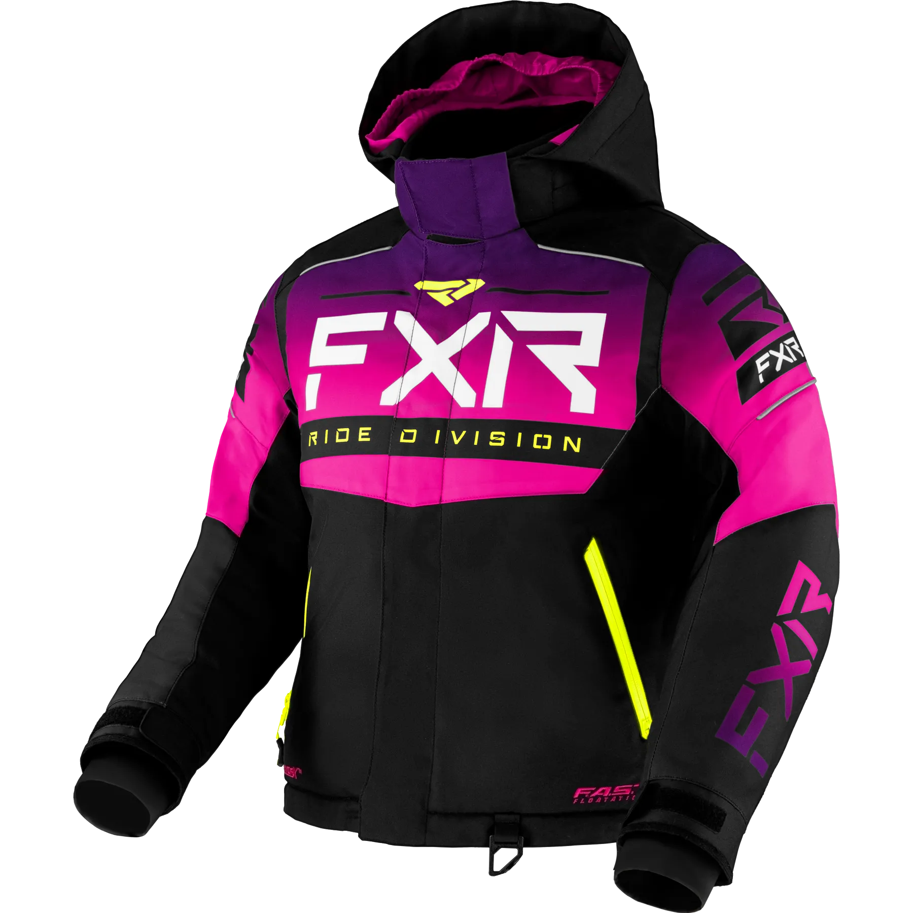 FXR Youth Helium Jacket Black/Fuchsia Fade