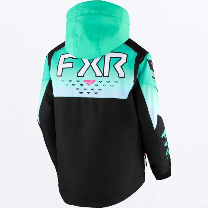 FXR Youth Helium Jacket Black/Mint Fade/E Pink