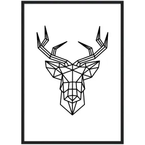 Geometric Deer Wall Art