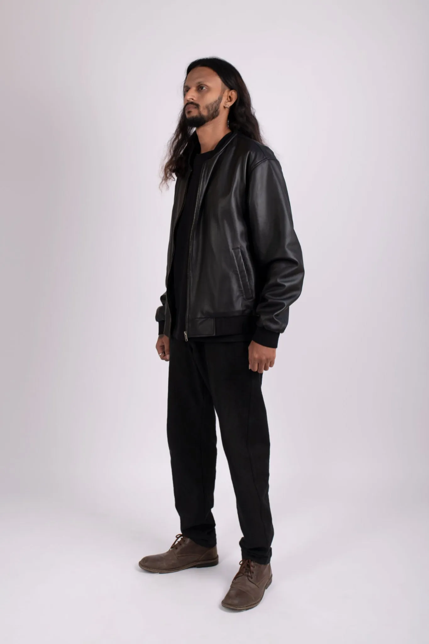 Hoenir Leather Bomber