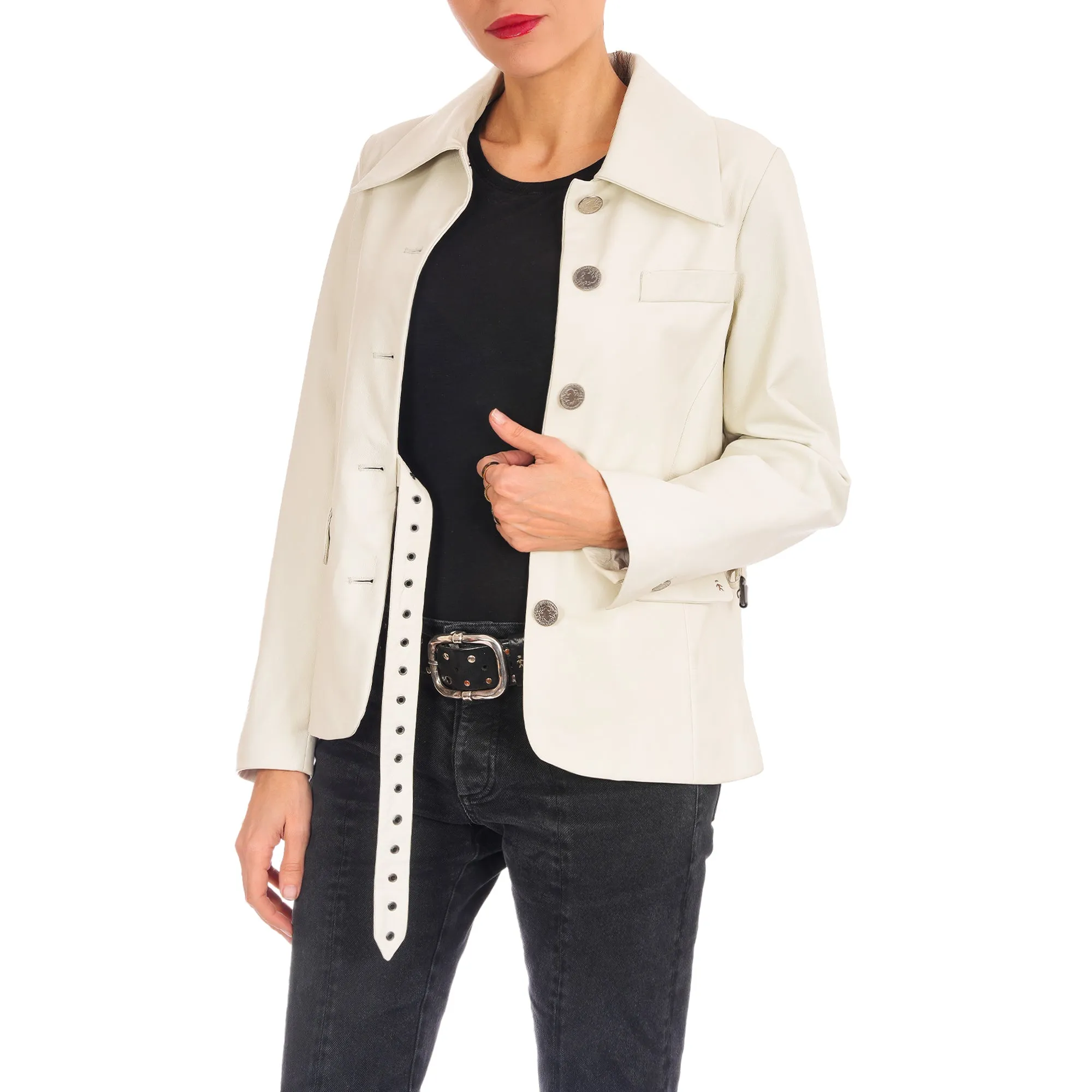 Jacket Nappa Chalk White