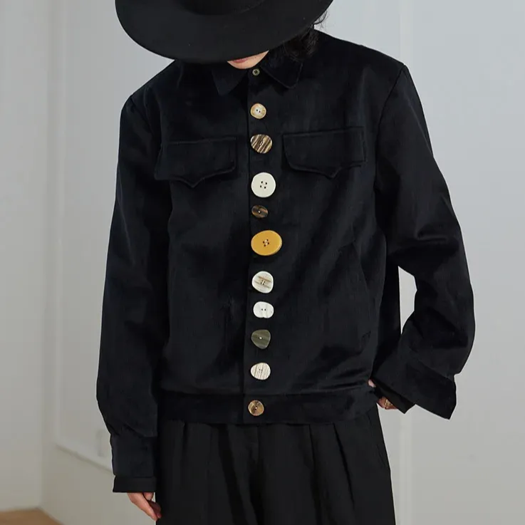 Jazz Up Lite Corduroy Jacket with Colorful Buttons