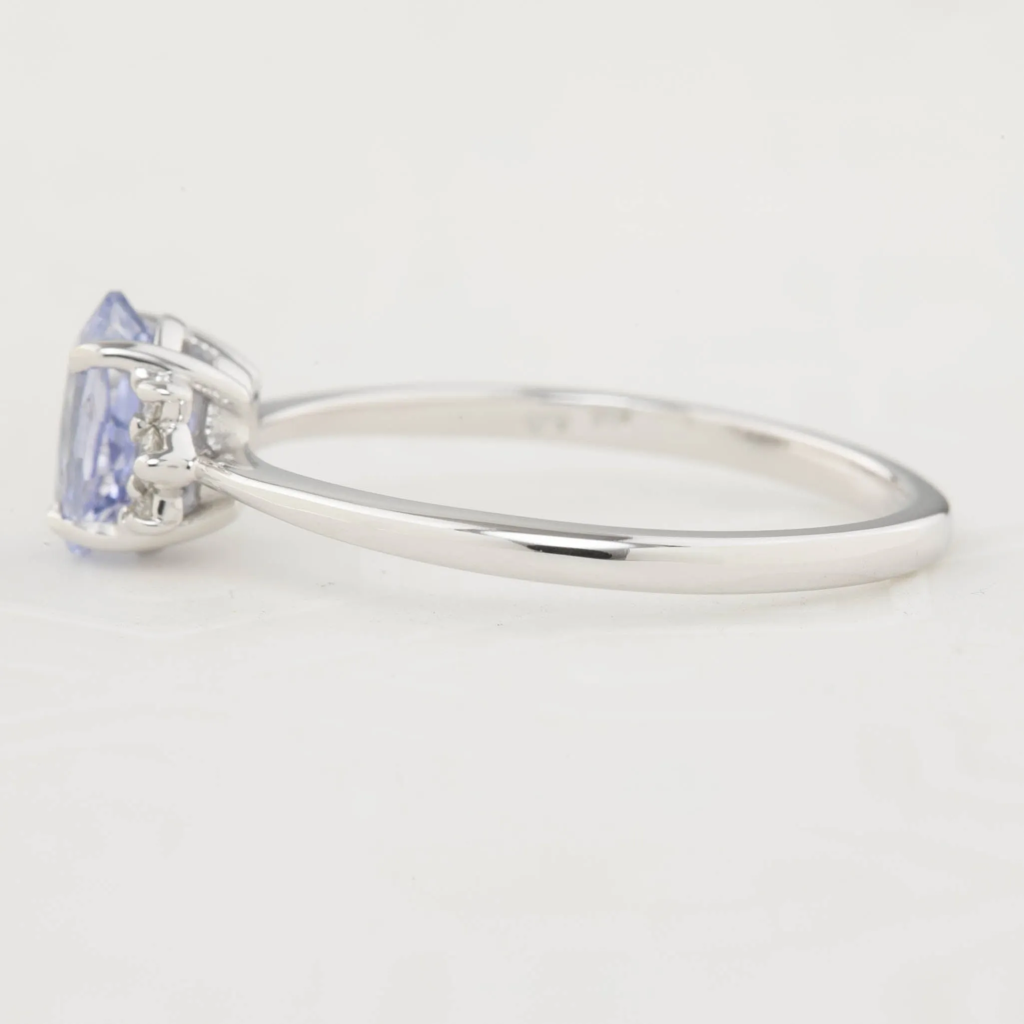 Lena Ring - 1.03ct Light Lavenderish Purple Blue Sapphire, 14k White Gold  (One of a kind)