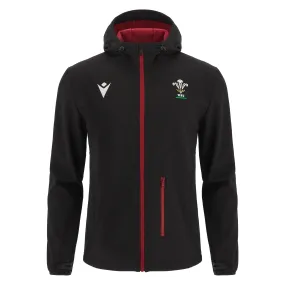 Macron Men's Wales Rugby Softshell Jacket 23/24 - Black