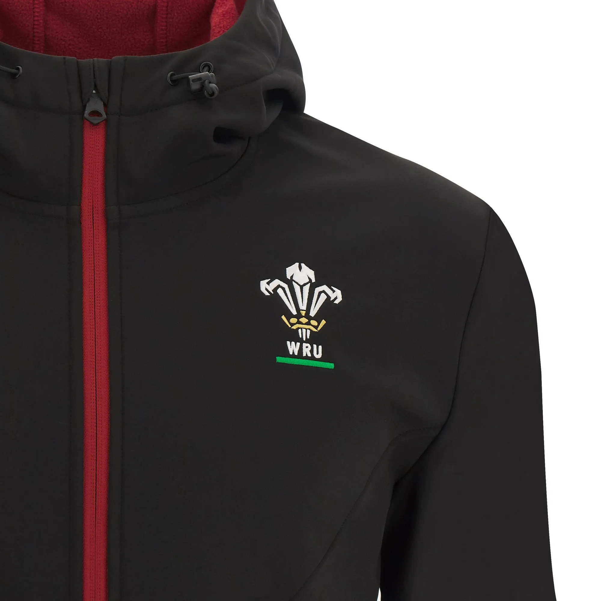 Macron Men's Wales Rugby Softshell Jacket 23/24 - Black