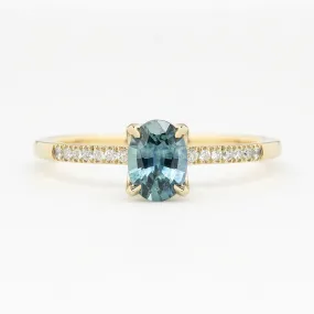 Maria Ring 0.82ct Blue Montana Sapphire 14k Yellow Gold (One of a kind)