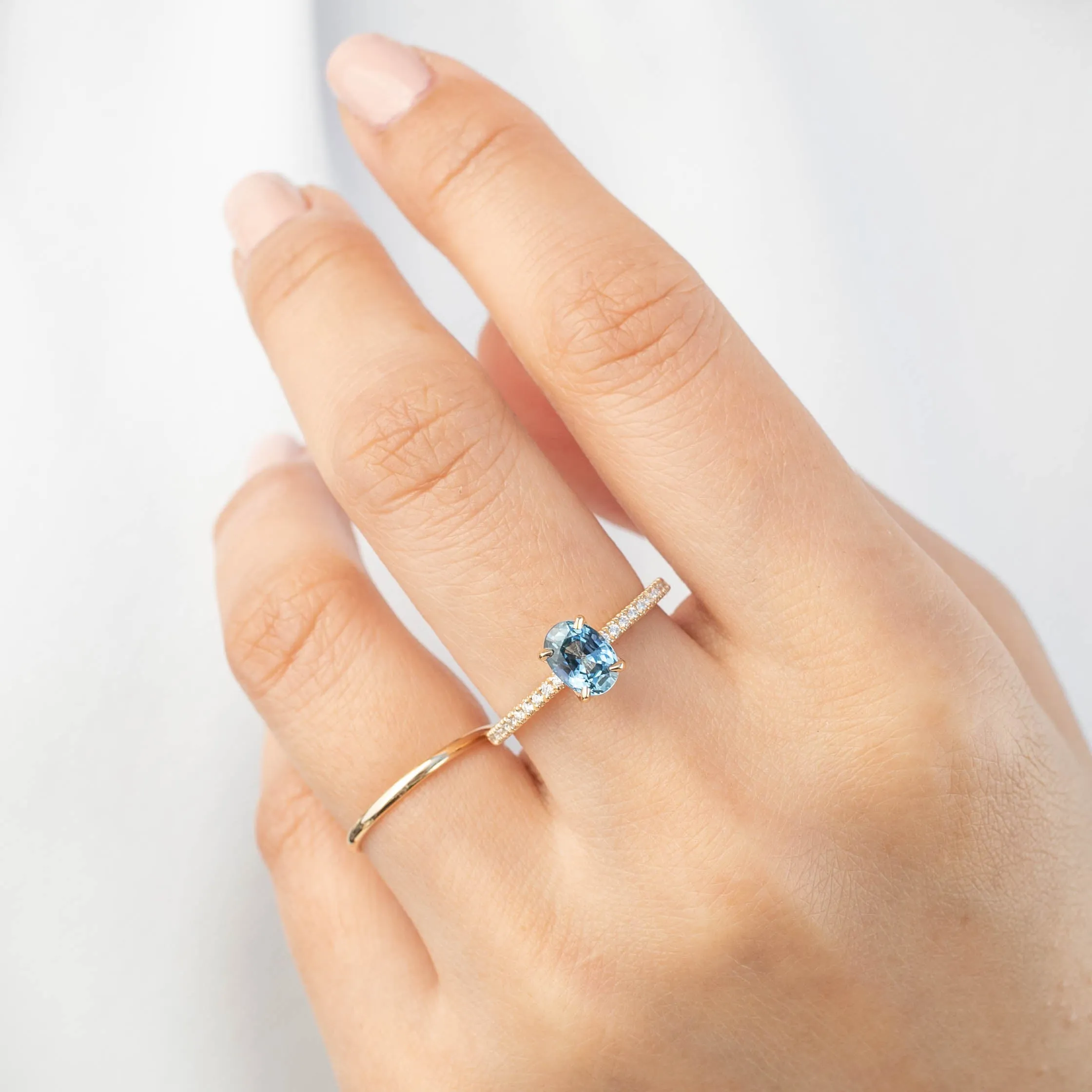 Maria Ring - 1.17ct Light Blue Montana Sapphire (One of a kind)