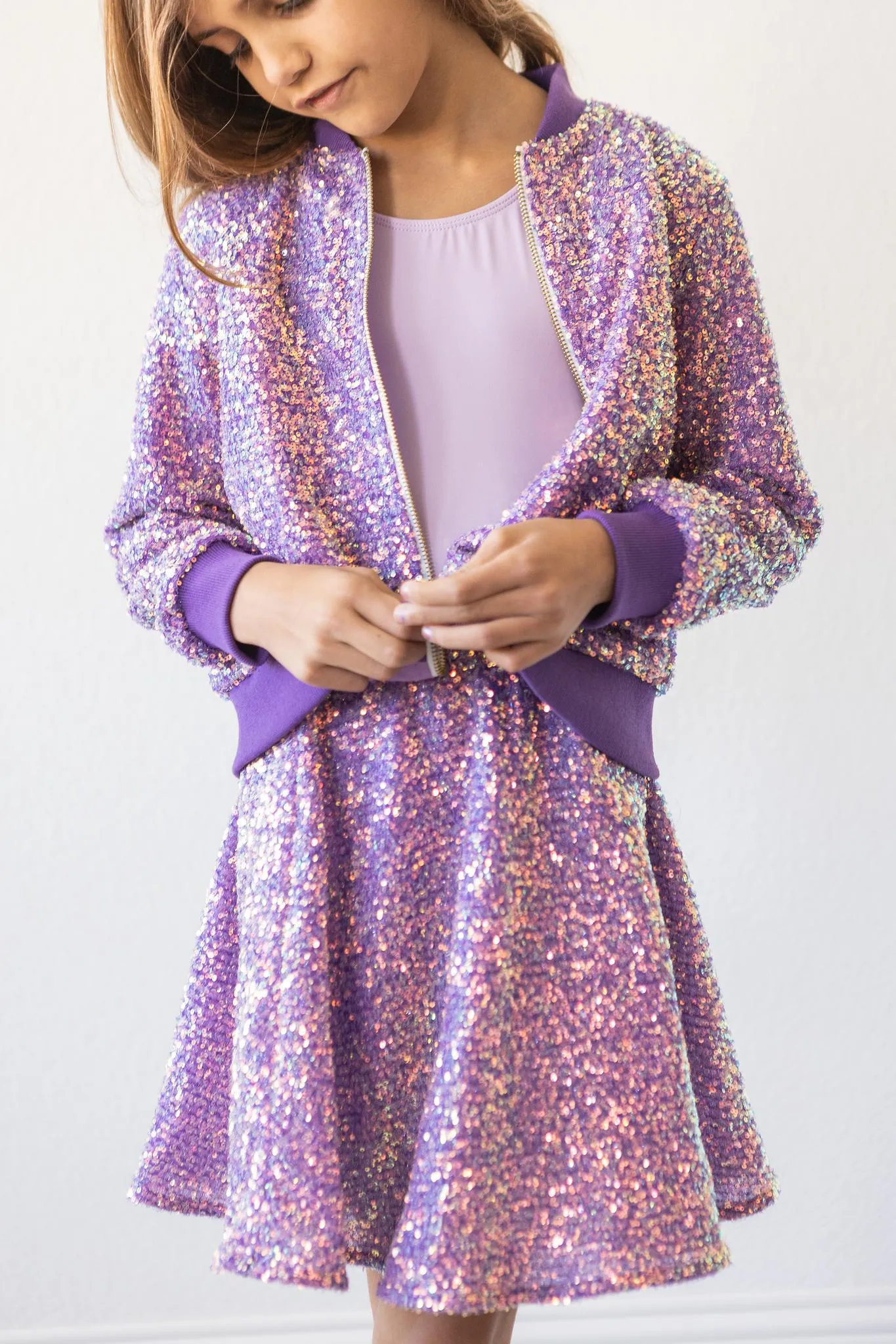 Mila & Rose Sequin Jacket - Purple