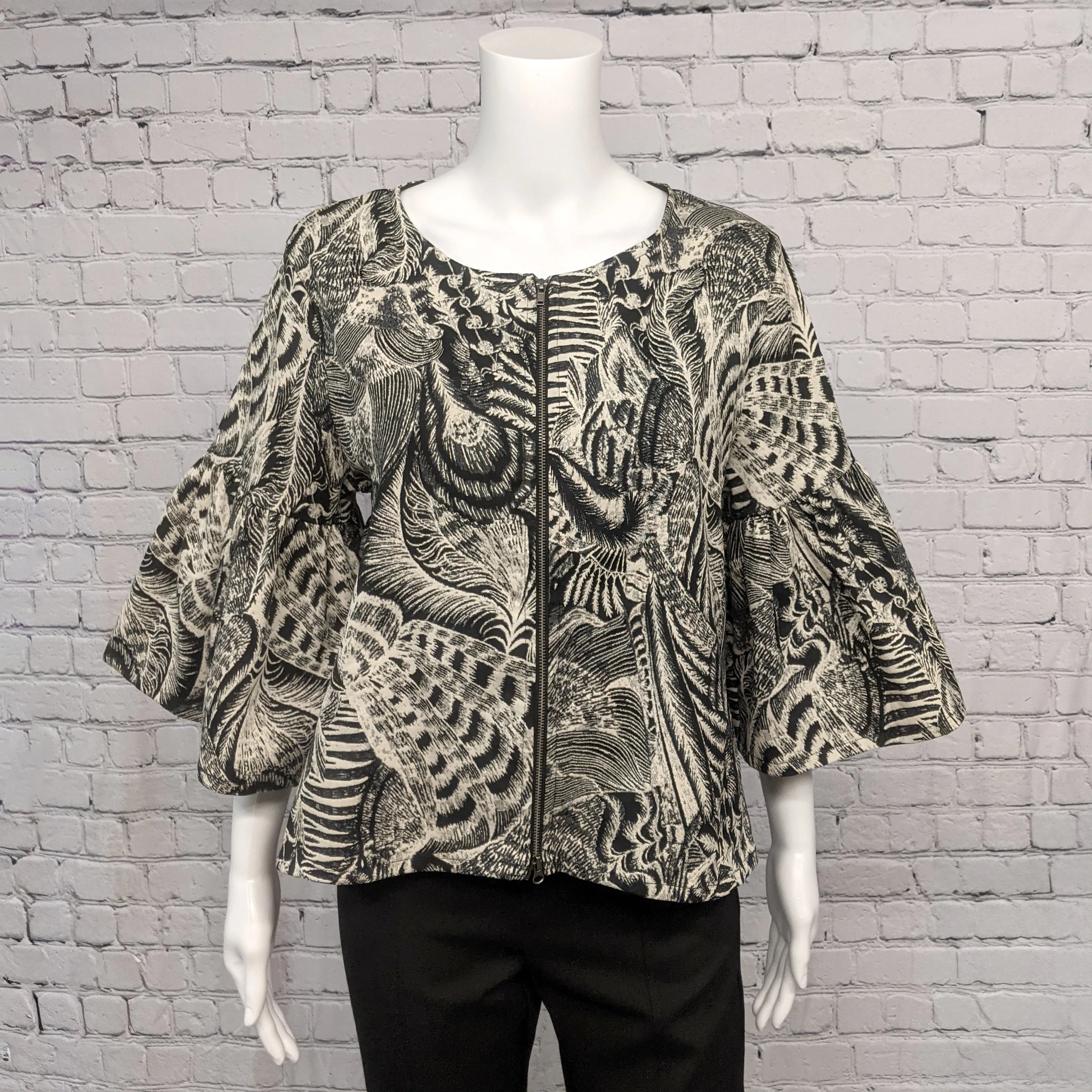 NEW! Frida Jacket in Black, Gray and White Indaco by Bryn Walker