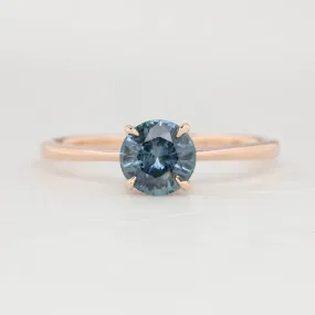 Nina Ring - 0.91ct Teal Blue Montana Sapphire, 14k Rose Gold (One of a kind)