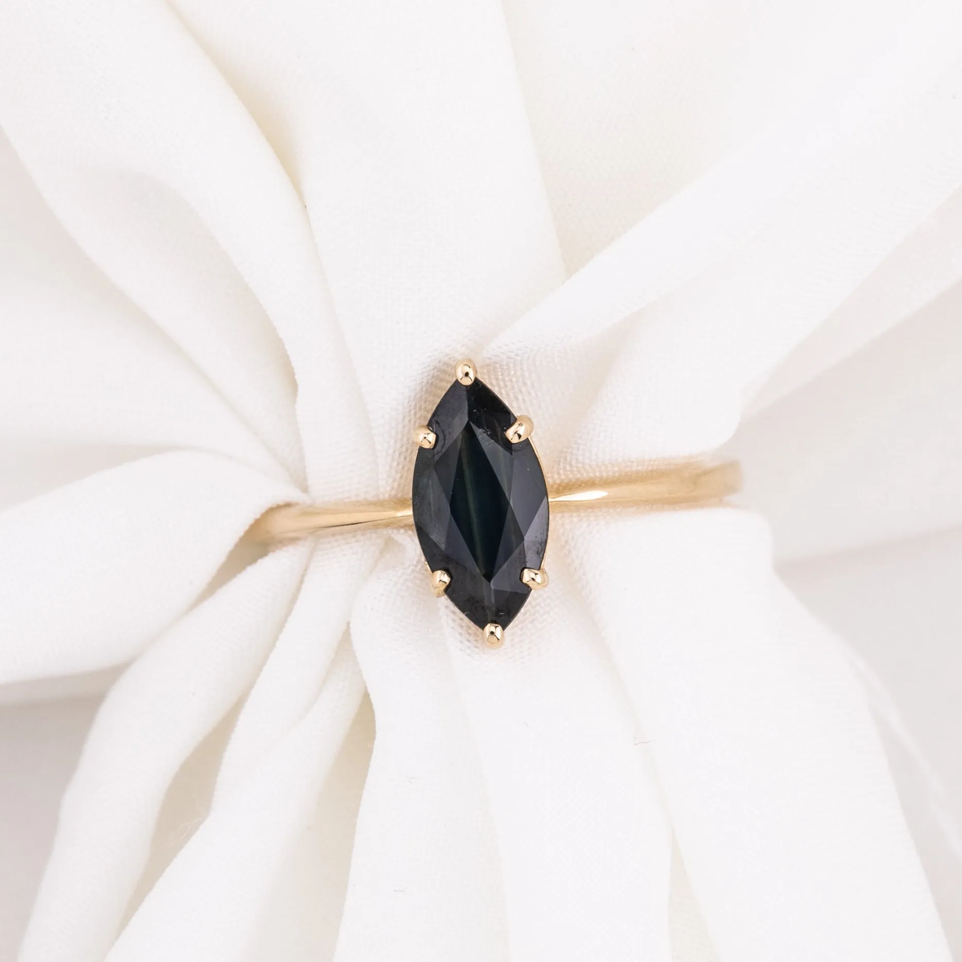 Nina Ring - 0.97ct Teal Blue Sapphire (One of a kind)