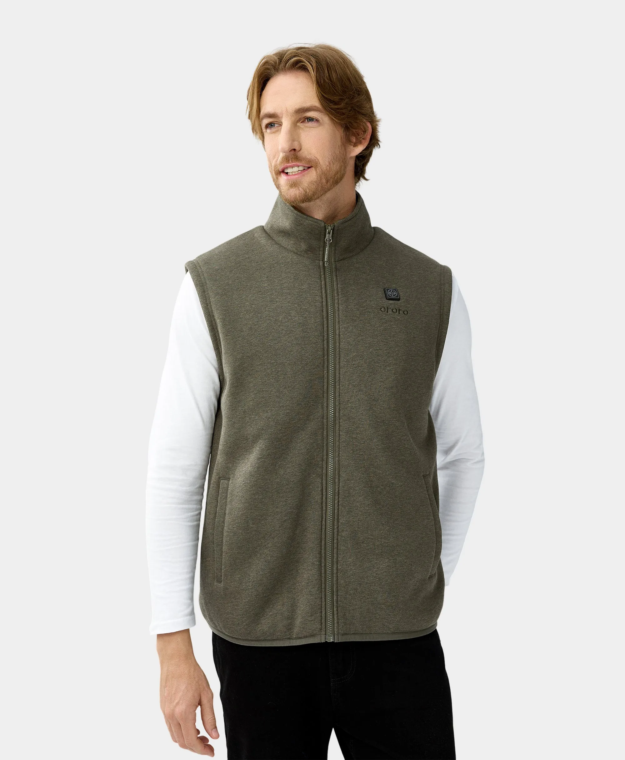 (Open-Box) Men's Heated Fleece Vest - New Colors (Battery Set Not Included)