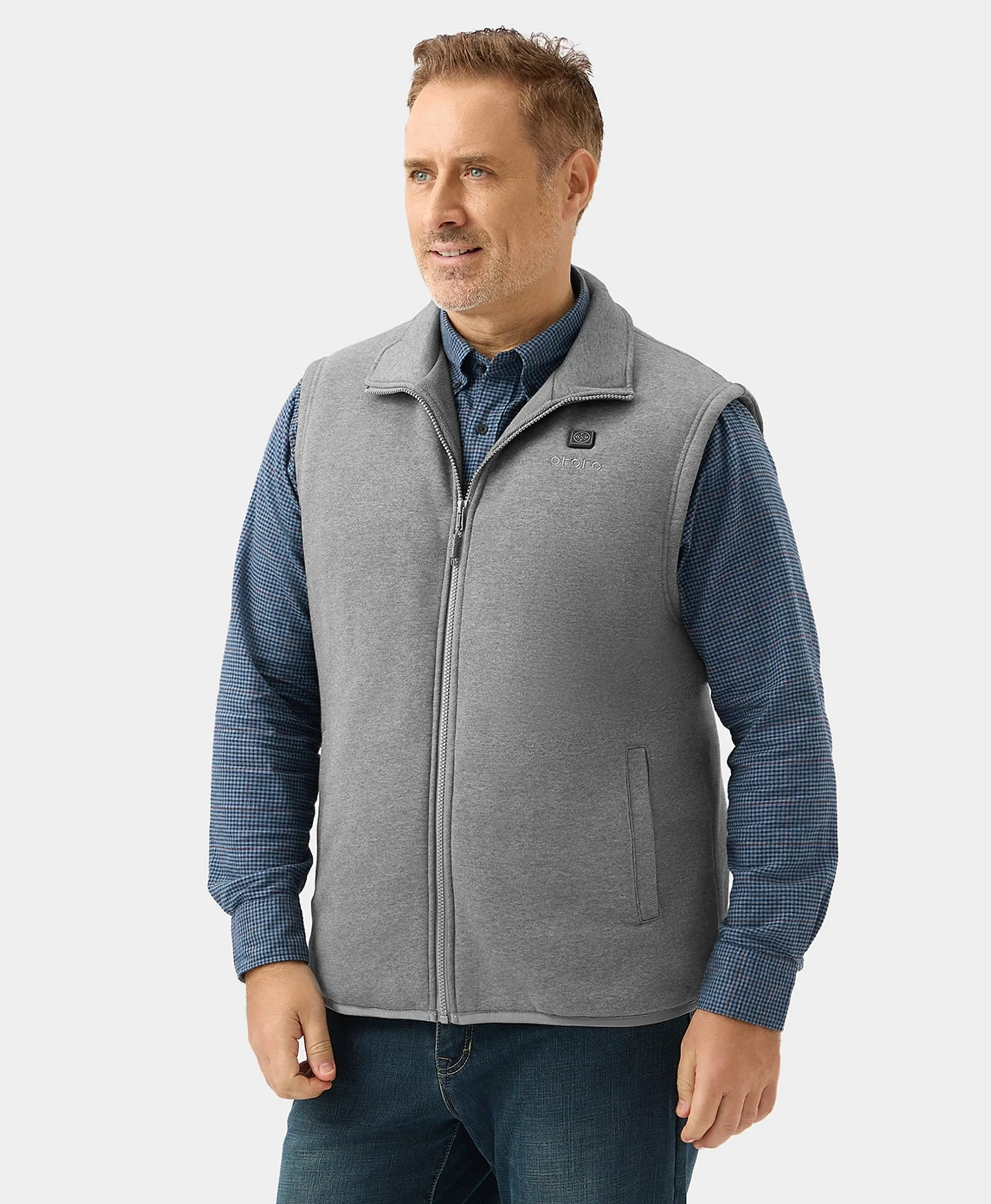 (Open-Box) Men's Heated Fleece Vest - New Colors (Battery Set Not Included)