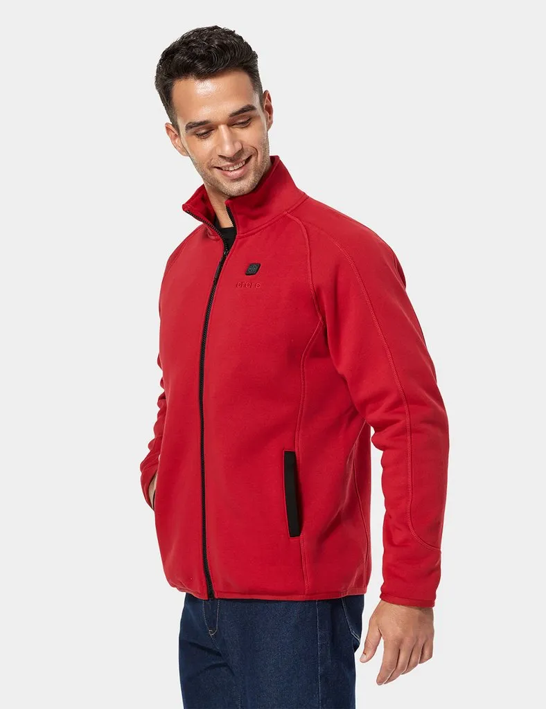 (Open-box) Men's Heated Full-Zip Fleece Jacket with B19G Battery - Red