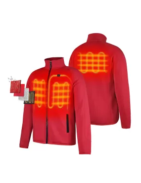 (Open-box) Men's Heated Full-Zip Fleece Jacket with B19G Battery - Red