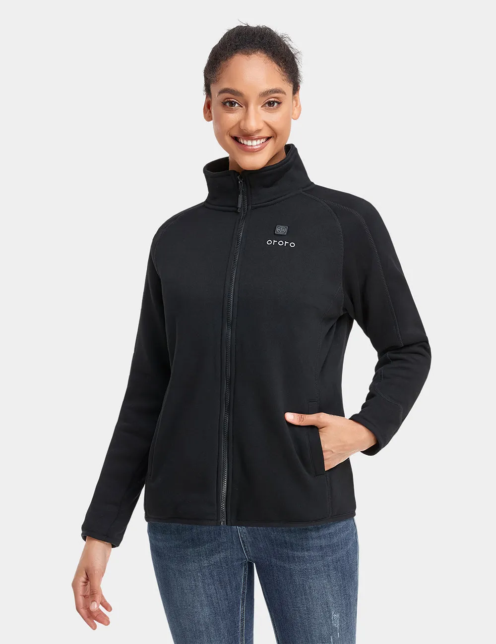 (Open-box) Women's Heated Fleece Jacket (Battery Set Not Included)