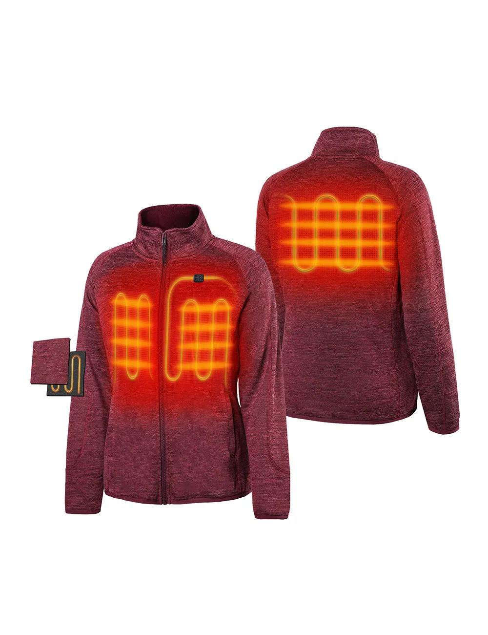 (Open-box) Women's Heated Fleece Jacket (Battery Set Not Included)