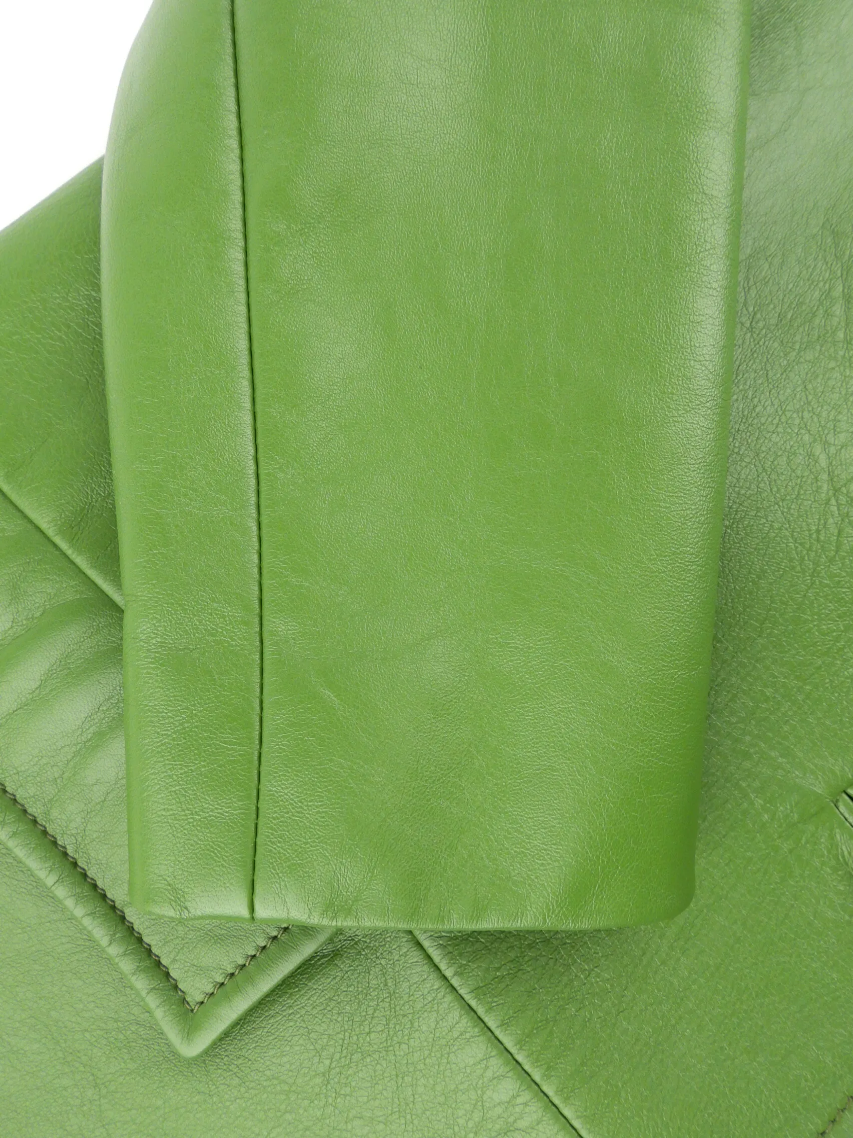 Prada Resort 2019 Green Lambskin Leather Jacket - 40 IT