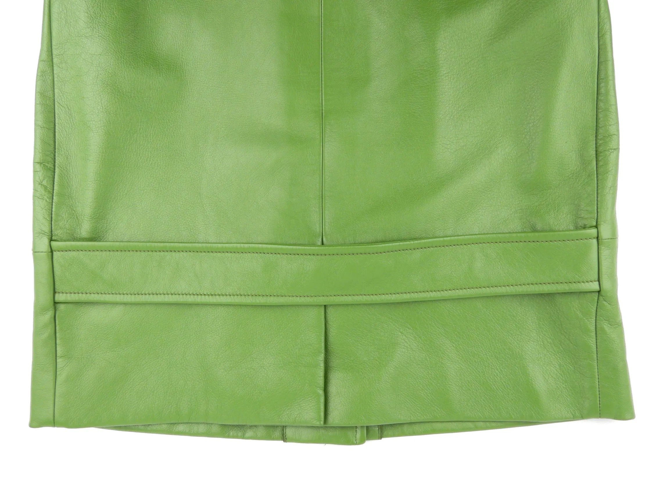 Prada Resort 2019 Green Lambskin Leather Jacket - 40 IT